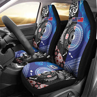 Samoa and Aotearoa Together Car Seat Cover Tatau Art Tattoos-Taniko and Maori with Fern LT03 - Polynesian Pride