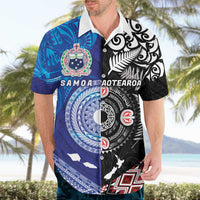 Samoa and Aotearoa Together Hawaiian Shirt Tatau Art Tattoos-Taniko and Maori with Fern LT03 - Polynesian Pride