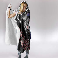 Samoa and Aotearoa Together Hooded Blanket Tatau Art Tattoos-Taniko and Maori with Fern LT03 - Polynesian Pride