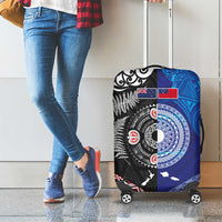 Samoa and Aotearoa Together Luggage Cover Tatau Art Tattoos-Taniko and Maori with Fern LT03 - Polynesian Pride