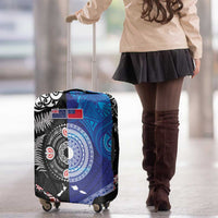 Samoa and Aotearoa Together Luggage Cover Tatau Art Tattoos-Taniko and Maori with Fern LT03 - Polynesian Pride