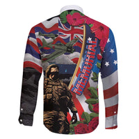 Hawaii and United States Memorial Day Family Matching Mermaid Dress and Hawaiian Shirt Honor and Remember The Fallen LT03 - Polynesian Pride