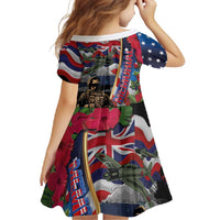 Hawaii and United States Memorial Day Family Matching Summer Maxi Dress and Hawaiian Shirt Honor and Remember The Fallen LT03 - Polynesian Pride