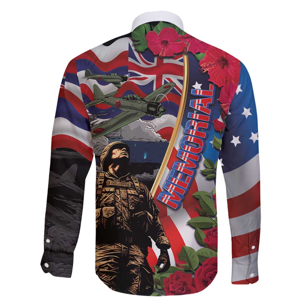 Hawaii and United States Memorial Day Family Matching Tank Maxi Dress and Hawaiian Shirt Honor and Remember The Fallen LT03 - Polynesian Pride