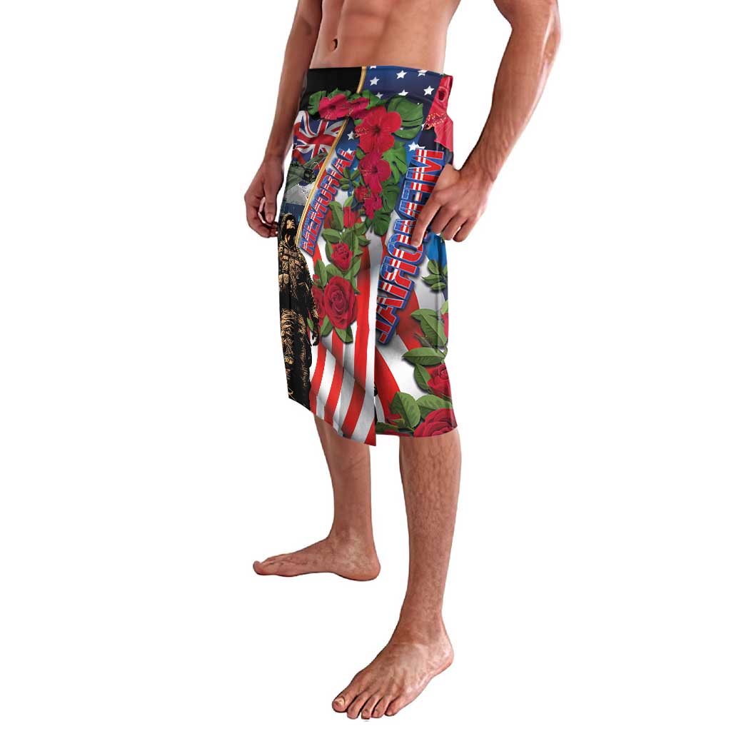 Hawaii and United States Memorial Day Lavalava Honor and Remember The Fallen