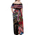 Hawaii and United States Memorial Day Off Shoulder Maxi Dress Honor and Remember The Fallen
