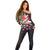 Japanese Culture and Hawaiian Tribal Off Shoulder Sweater Sakura Blossom Tapa Pattern