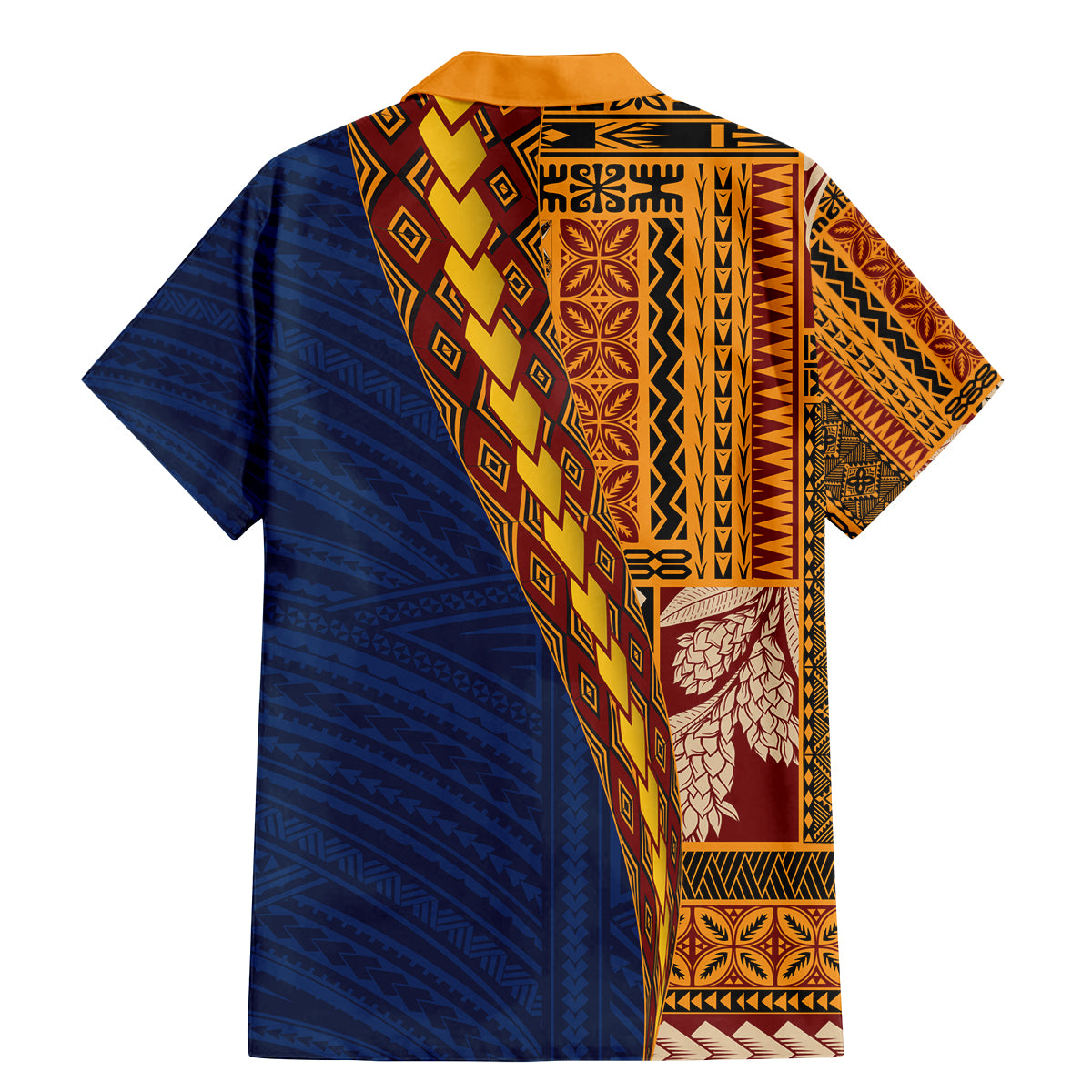 Samoa Siapo Motif Half Style Family Matching Mermaid Dress and Hawaiian Shirt Colorful Version LT03 - Polynesian Pride