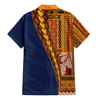 Samoa Siapo Motif Half Style Family Matching Mermaid Dress and Hawaiian Shirt Colorful Version LT03 - Polynesian Pride