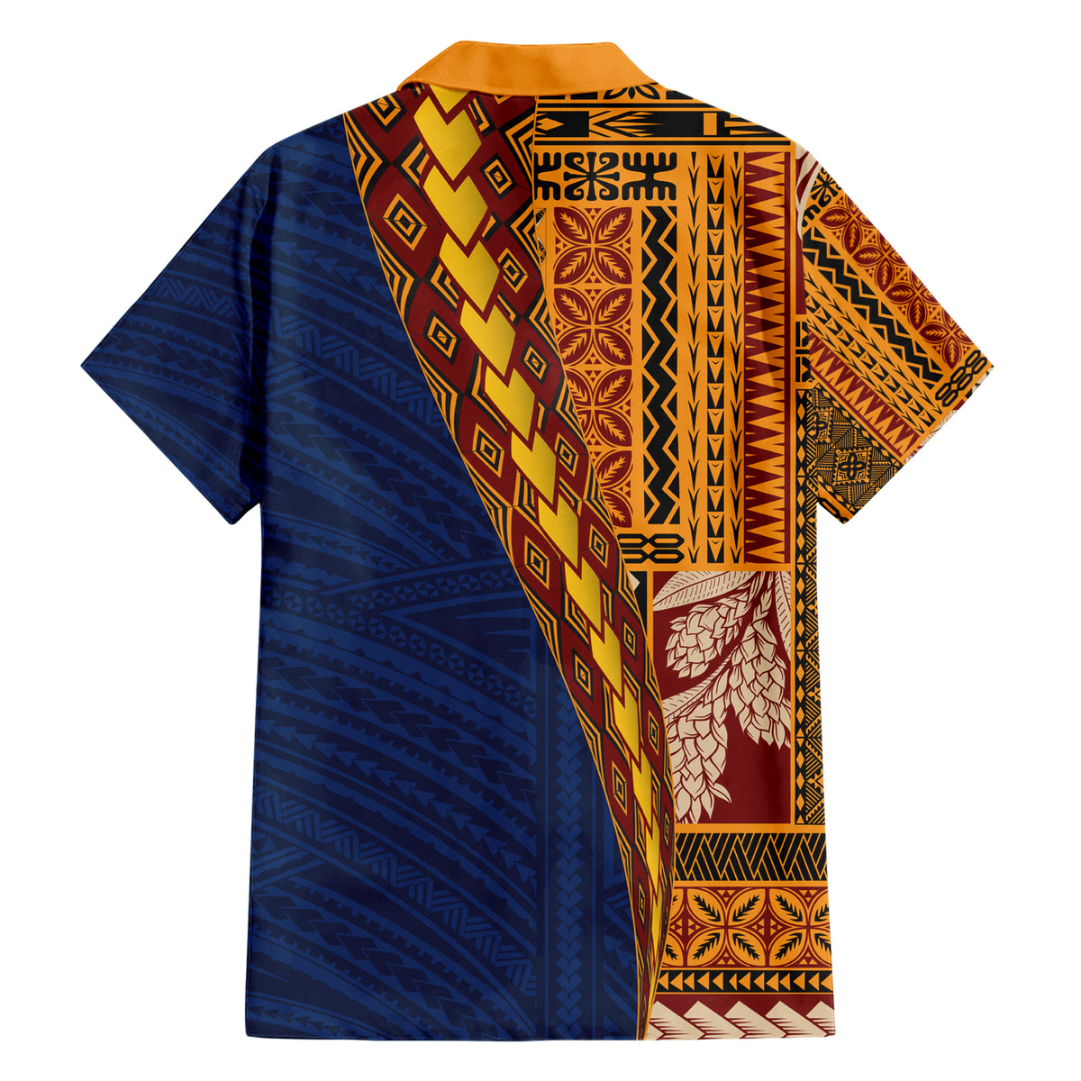 Samoa Siapo Motif Half Style Family Matching Short Sleeve Bodycon Dress and Hawaiian Shirt Colorful Version LT03 - Polynesian Pride