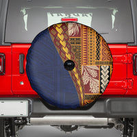 Samoa Siapo Motif Half Style Spare Tire Cover Colorful Version LT03 - Polynesian Pride