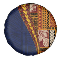 Samoa Siapo Motif Half Style Spare Tire Cover Colorful Version LT03 - Polynesian Pride
