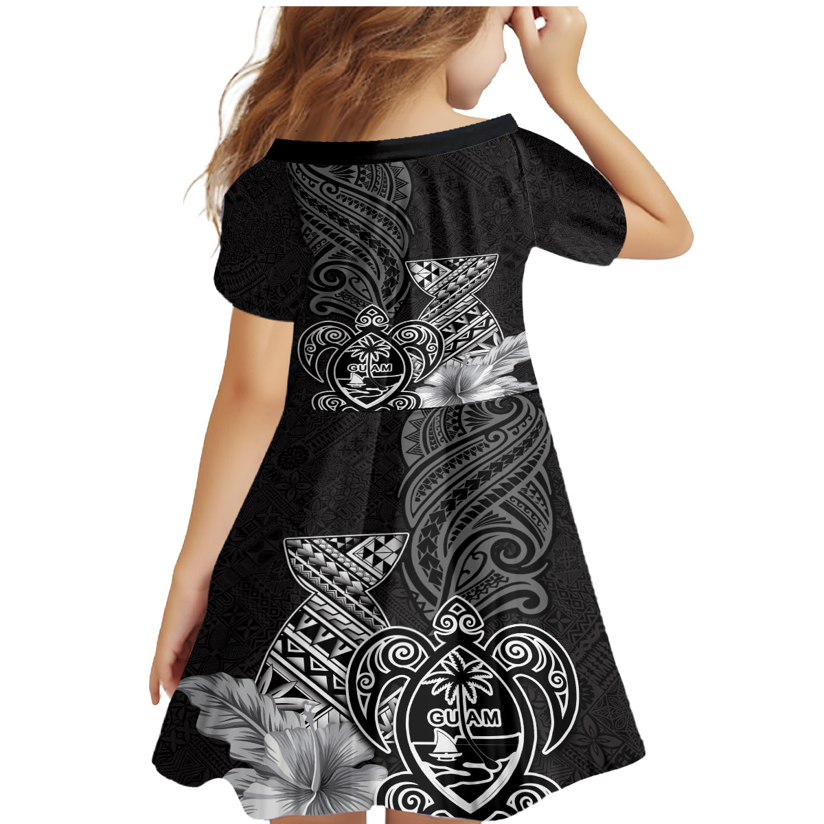 Guam Latte Stone Chamorro Culture Family Matching Mermaid Dress and Hawaiian Shirt Tapa Pattern LT03 - Polynesian Pride