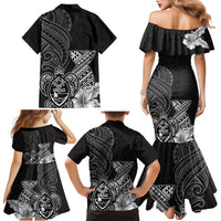 Guam Latte Stone Chamorro Culture Family Matching Mermaid Dress and Hawaiian Shirt Tapa Pattern LT03 - Polynesian Pride