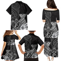 Guam Latte Stone Chamorro Culture Family Matching Puletasi and Hawaiian Shirt Tapa Pattern LT03 - Polynesian Pride