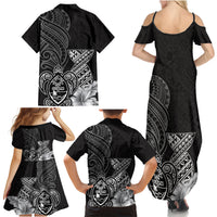 Guam Latte Stone Chamorro Culture Family Matching Summer Maxi Dress and Hawaiian Shirt Tapa Pattern LT03 - Polynesian Pride