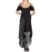Guam Latte Stone Chamorro Culture Family Matching Summer Maxi Dress and Hawaiian Shirt Tapa Pattern LT03 - Polynesian Pride
