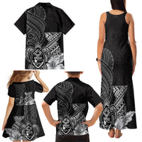 Guam Latte Stone Chamorro Culture Family Matching Tank Maxi Dress and Hawaiian Shirt Tapa Pattern LT03 - Polynesian Pride