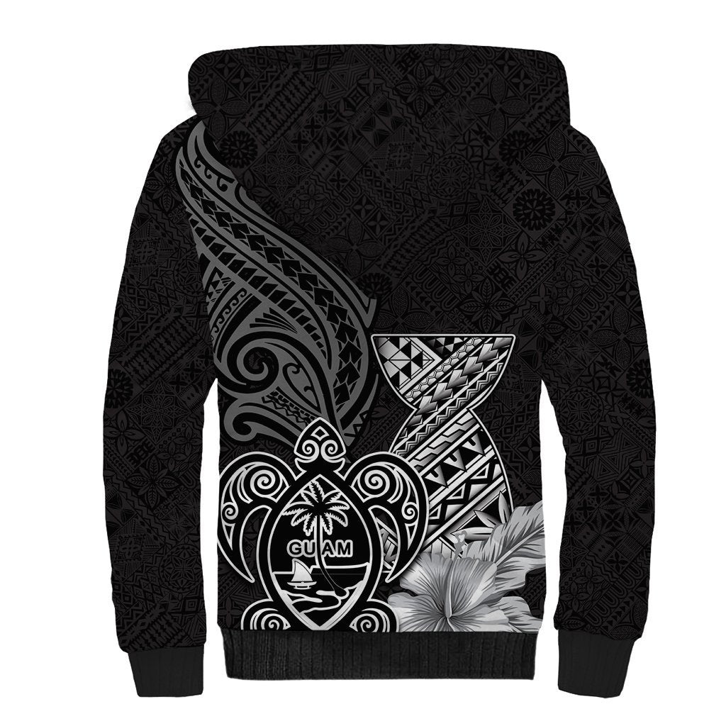 Guam Latte Stone Chamorro Culture Sherpa Hoodie Tapa Pattern LT03 - Polynesian Pride