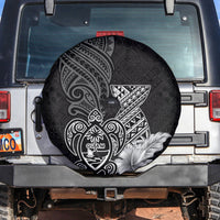 Guam Latte Stone Chamorro Culture Spare Tire Cover Tapa Pattern LT03 Black - Polynesian Pride