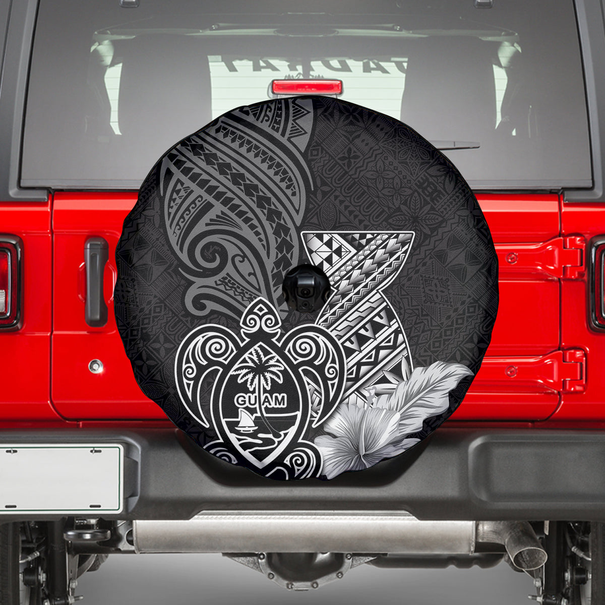 Guam Latte Stone Chamorro Culture Spare Tire Cover Tapa Pattern LT03 - Polynesian Pride