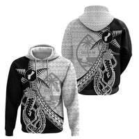 Guam Fish Hook and Palm Tree Zip Hoodie Polynesian Pattern Half Style
