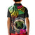 Personalised Vanuatu 44th Anniversary Kid Polo Shirt Boars Tusk and Melanesian Warrior Indipendens Dei