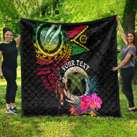 Personalised Vanuatu 44th Anniversary Quilt Boars Tusk and Melanesian Warrior Indipendens Dei LT03 - Polynesian Pride