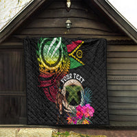 Personalised Vanuatu 44th Anniversary Quilt Boars Tusk and Melanesian Warrior Indipendens Dei LT03 - Polynesian Pride