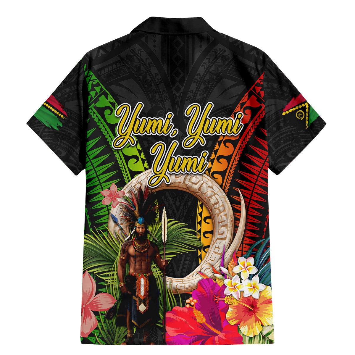 Vanuatu Independence Day Family Matching Mermaid Dress and Hawaiian Shirt Boars Tusk and Melanesian Warrior Indipendens Dei LT03 - Polynesian Pride