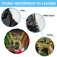 Vanuatu Independence Day Spare Tire Cover Boars Tusk and Melanesian Warrior Indipendens Dei