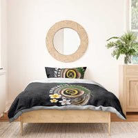 Vanuatu Independence Day Bedding Set Melanesian Tribal Pig Tusk with Tropical Plants
