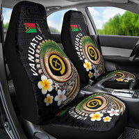 Vanuatu Independence Day Car Seat Cover Melanesian Tribal Pig Tusk with Tropical Plants LT03 - Polynesian Pride
