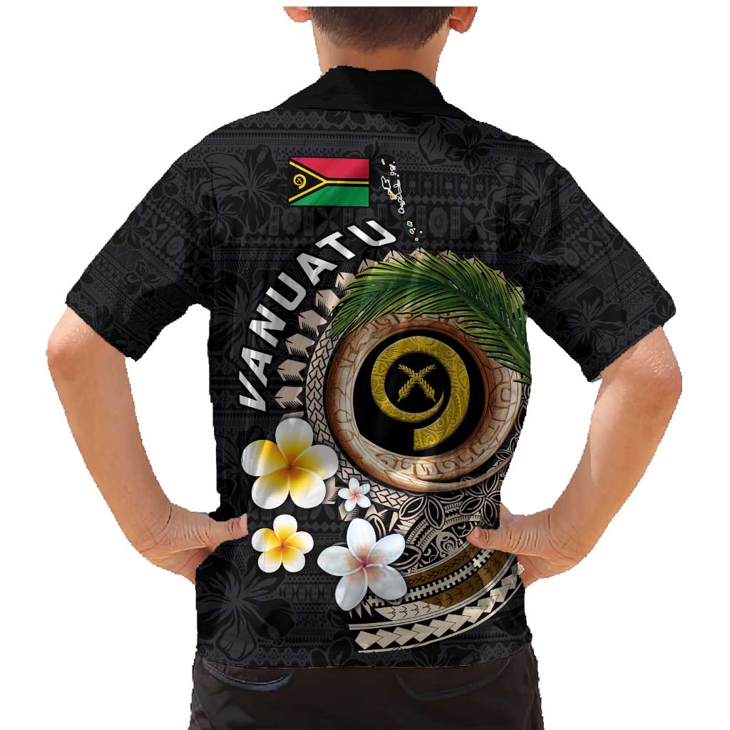 Vanuatu Independence Day Family Matching Mermaid Dress and Hawaiian Shirt Melanesian Tribal Pig Tusk with Tropical Plants LT03 - Polynesian Pride