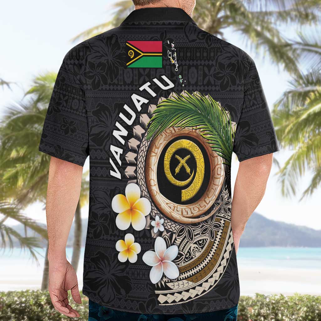 Vanuatu Independence Day Hawaiian Shirt Melanesian Tribal Pig Tusk with Tropical Plants LT03 - Polynesian Pride