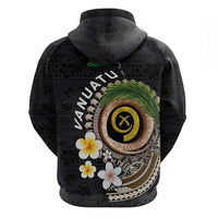 Vanuatu Independence Day Hoodie Melanesian Tribal Pig Tusk with Tropical Plants LT03 - Polynesian Pride