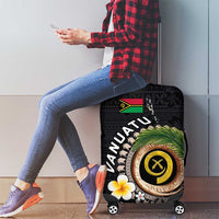 Vanuatu Independence Day Luggage Cover Melanesian Tribal Pig Tusk with Tropical Plants LT03 - Polynesian Pride