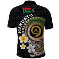 Vanuatu Independence Day Polo Shirt Melanesian Tribal Pig Tusk with Tropical Plants LT03 - Polynesian Pride