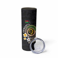 Vanuatu Independence Day Skinny Tumbler Melanesian Tribal Pig Tusk with Tropical Plants LT03 - Polynesian Pride