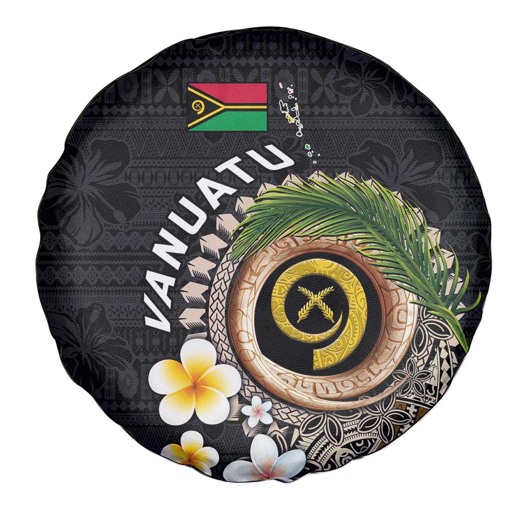 Vanuatu Independence Day Spare Tire Cover Melanesian Tribal Pig Tusk with Tropical Plants LT03 - Polynesian Pride