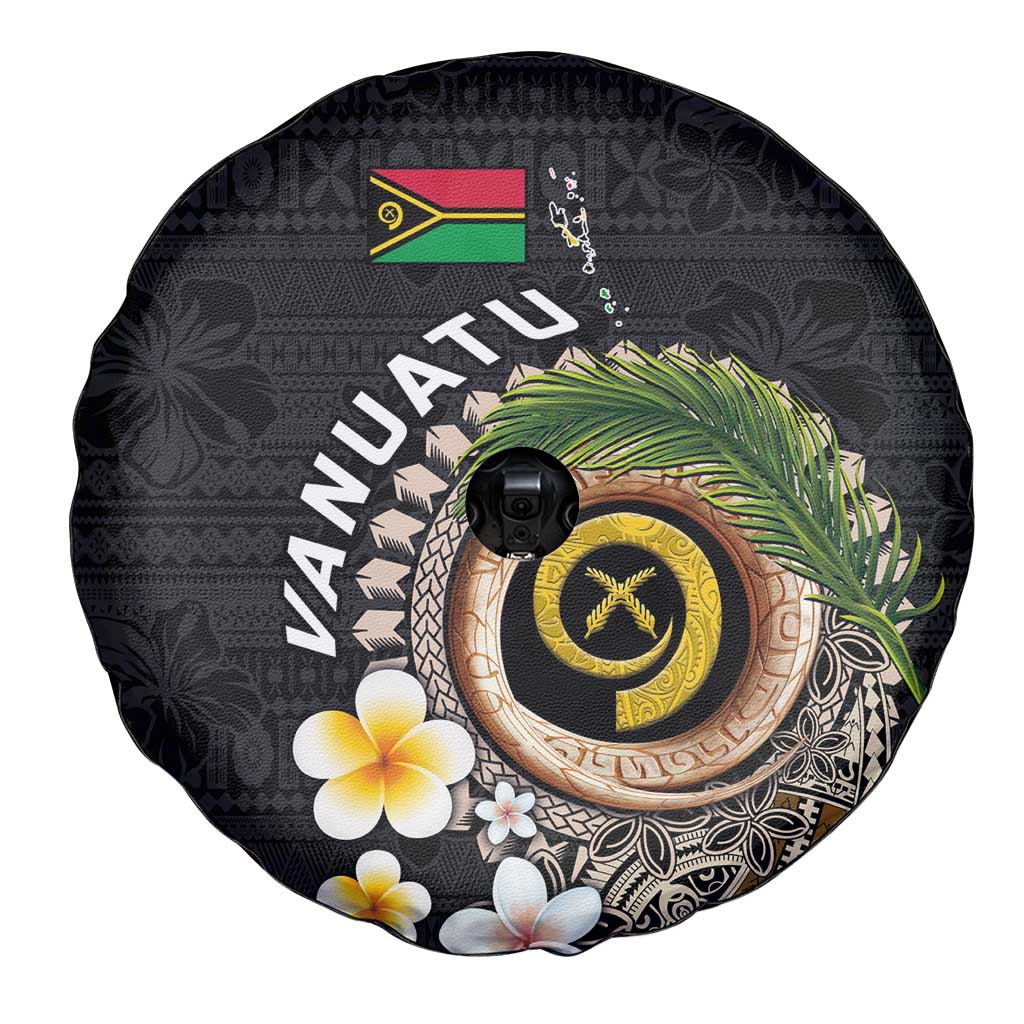 Vanuatu Independence Day Spare Tire Cover Melanesian Tribal Pig Tusk with Tropical Plants LT03 - Polynesian Pride
