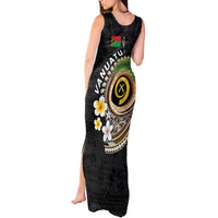 Vanuatu Independence Day Tank Maxi Dress Melanesian Tribal Pig Tusk with Tropical Plants LT03 - Polynesian Pride