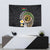 Vanuatu Independence Day Tapestry Melanesian Tribal Pig Tusk with Tropical Plants