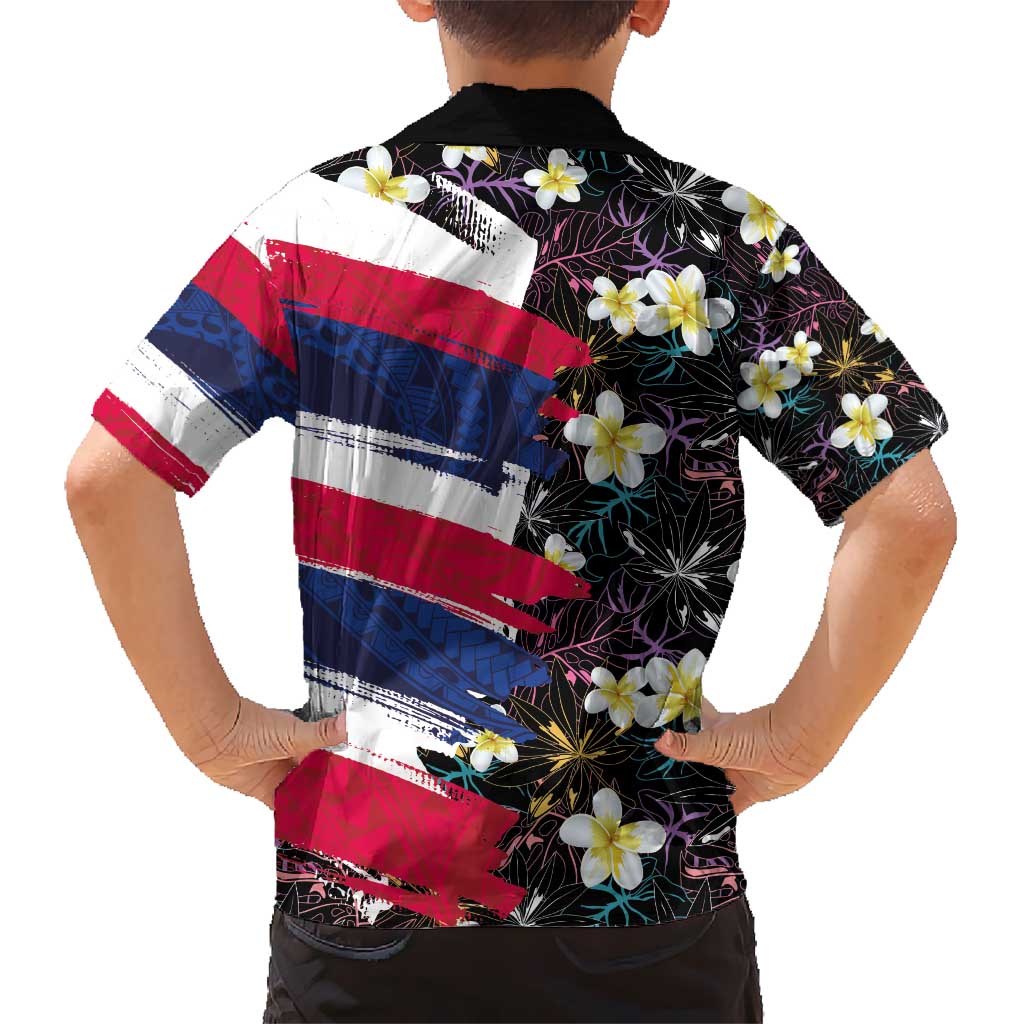 Hawaiian Flag Day Hawaiian Shirt Tropical Flowers and Leaves