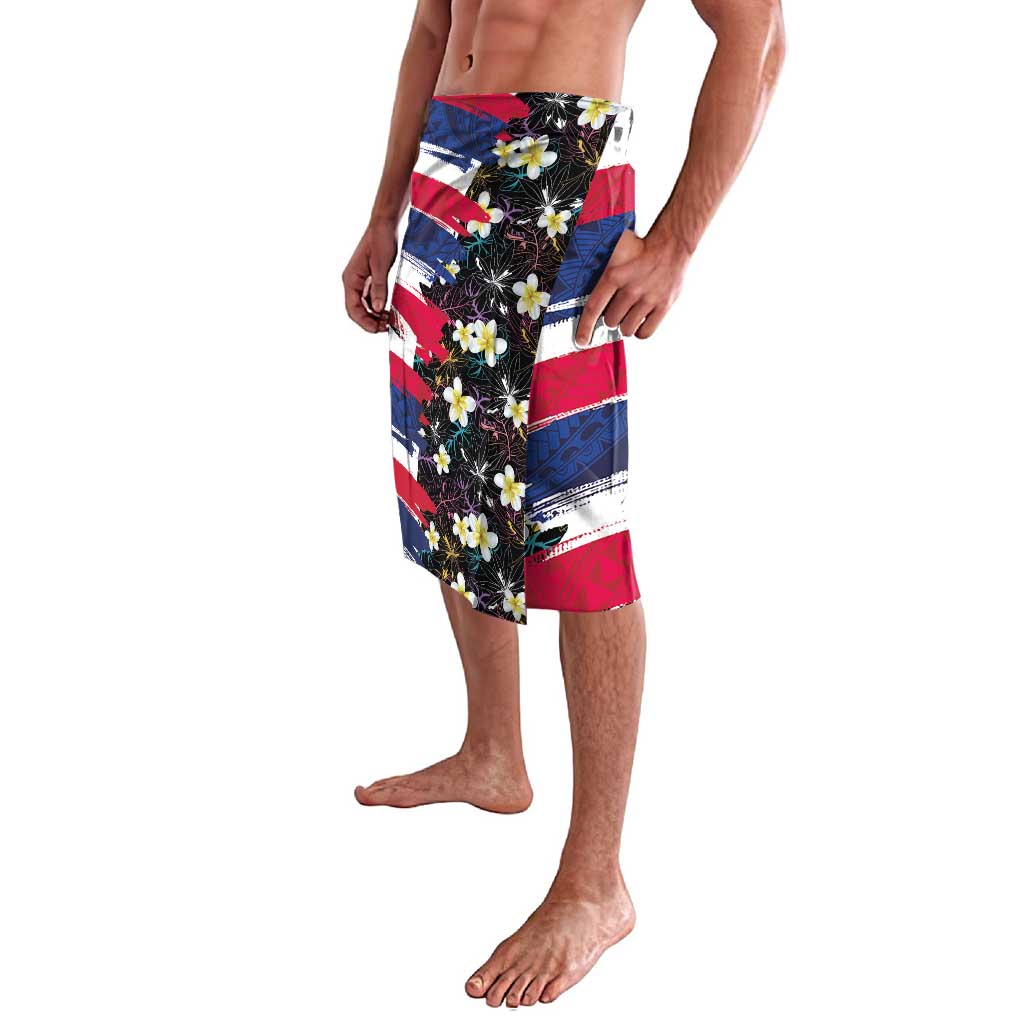 Hawaiian Flag Day Lavalava Tropical Flowers and Leaves