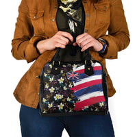 Hawaiian Flag Day Shoulder Handbag Tropical Flowers and Leaves