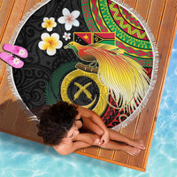 Vanuatu and Papua New Guinea Together Beach Blanket Bird-of-paradise and Pig Tusk Melanesian Pattern LT03 - Polynesian Pride