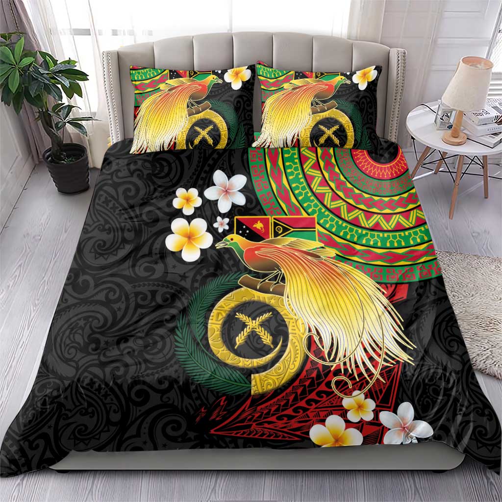 Vanuatu and Papua New Guinea Together Bedding Set Bird-of-paradise and Pig Tusk Melanesian Pattern LT03 - Polynesian Pride