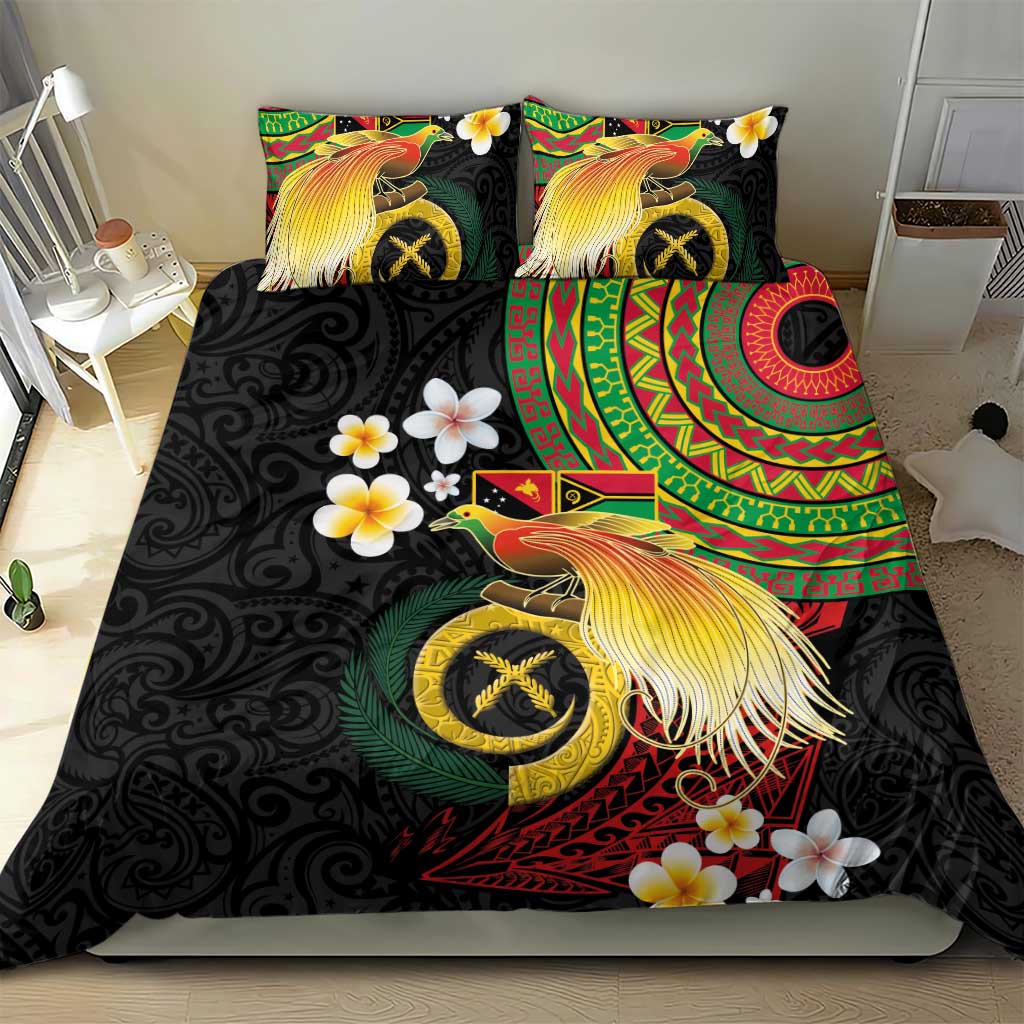 Vanuatu and Papua New Guinea Together Bedding Set Bird-of-paradise and Pig Tusk Melanesian Pattern LT03 - Polynesian Pride