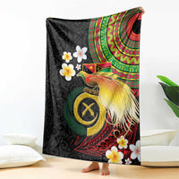 Vanuatu and Papua New Guinea Together Blanket Bird-of-paradise and Pig Tusk Melanesian Pattern LT03 - Polynesian Pride